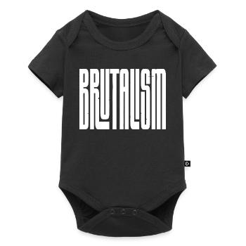 Brutalisme Typographie concrète - Body à manches courtes Premium Bébé - noir - Devant