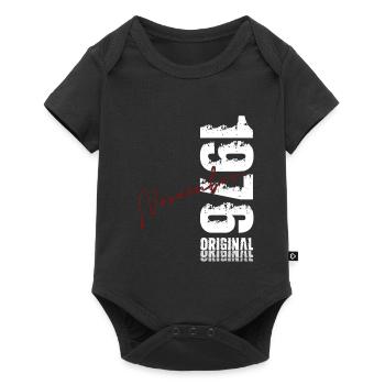 50ème Anniversaire Original Novembre Millésime 1976 - Body à manches courtes Premium Bébé - noir - Devant