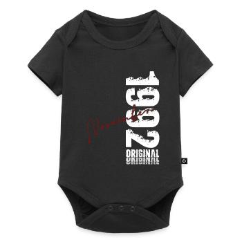 33. Geburtstag Original November Jahrgang 1992 - Baby Premium Kurzarmbody - Schwarz - Vorne