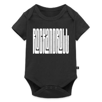 rock and roll bold logo design - Baby Premium short-sleeve bodysuit - black - Front