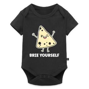 Humour fromage brie - Body à manches courtes Premium Bébé - noir - Devant