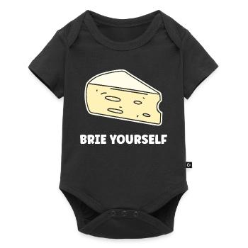Humour fromage brie - Body à manches courtes Premium Bébé - noir - Devant