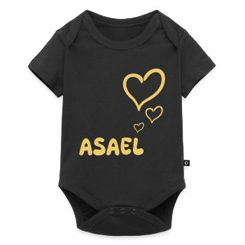 Cadeau pour Asaël - Body à manches courtes Premium Bébé - noir - Devant