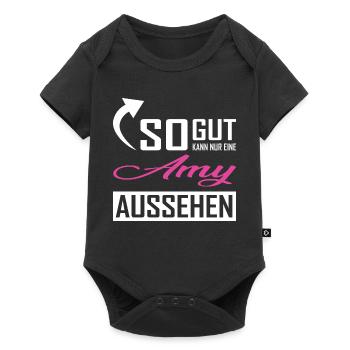Seule une Amy peut être aussi belle - Body à manches courtes Premium Bébé - noir - Devant