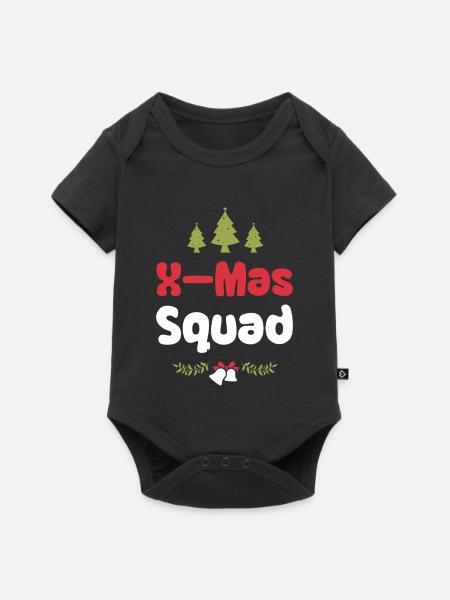 X-Mas Squad - Baby Premium Kurzarmbody - Schwarz