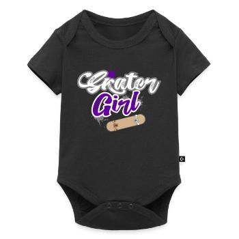 patineuse fille - Body à manches courtes Premium Bébé - noir - Devant
