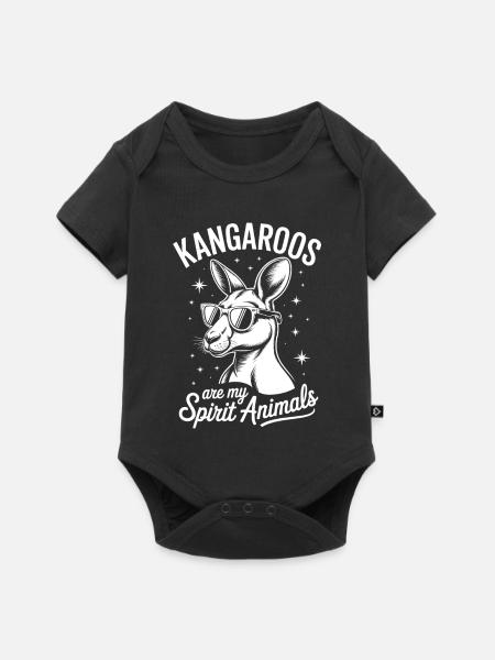 Kangaroo Spruch Kangaroos Lustige Kangaroo Geschen - Baby Premium Kurzarmbody - Schwarz