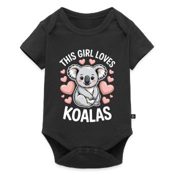Koala Saying Girl Funny Koala Gift - Baby Premium short-sleeve bodysuit - black - Front