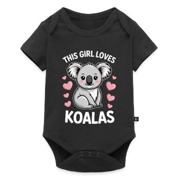 Koala Saying Girl Funny Koala Gift - Baby Premium short-sleeve bodysuit - black - Front
