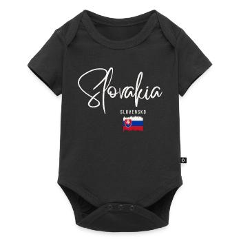 Racines slovaques, j’adore la Slovaquie - Body à manches courtes Premium Bébé - noir - Devant