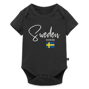 Fabriqué en Suède, racines suédoises - Body à manches courtes Premium Bébé - noir - Devant