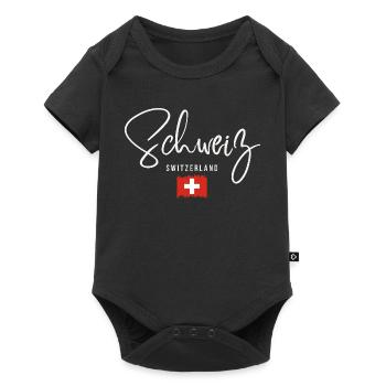 Fabriqué en Suisse, fierté suisse - Body à manches courtes Premium Bébé - noir - Devant