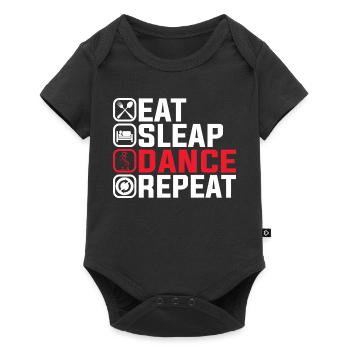 Eat Sleep Dance Repeat – Cool Dance Design - Body à manches courtes Premium Bébé - noir - Devant