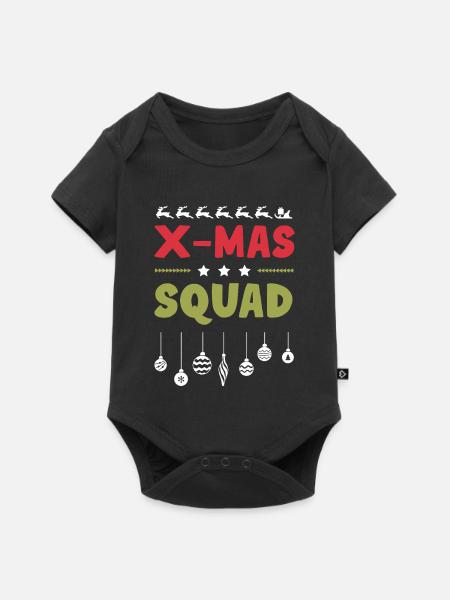 X-Mas Squad - Baby Premium Kurzarmbody - Schwarz