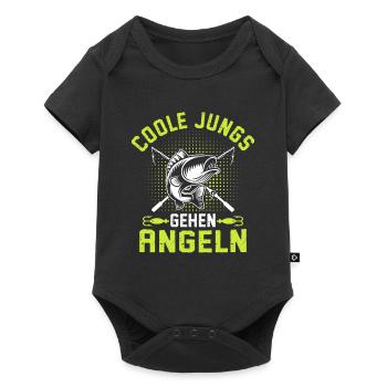 Cool Boys Go Pêche Enfants Garçon Angel - Body à manches courtes Premium Bébé - noir - Devant