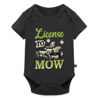License To Mow - Baby Premium short-sleeve bodysuit - black - Front