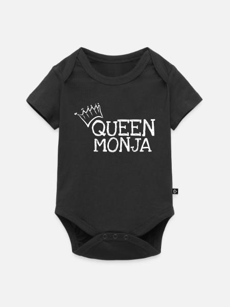 Vorname Monja - Baby Premium Kurzarmbody - Schwarz