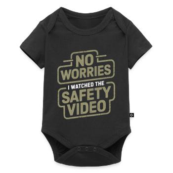 No Worries Safety Video Meme - Baby Premium short-sleeve bodysuit - black - Front