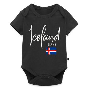 Icelandic roots, I love Iceland - Baby Premium short-sleeve bodysuit - black - Front