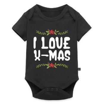 I love Xmas Christmas - Baby Premium short-sleeve bodysuit - black - Front