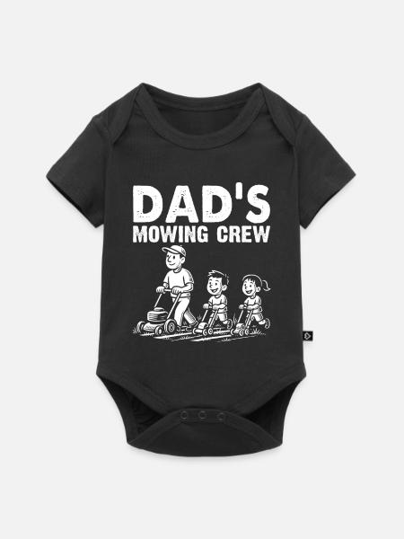 Dads Mowing Crew - Baby Premium Kurzarmbody - Schwarz