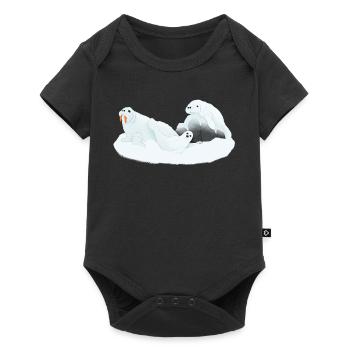 Conférences Tazz | Phoques endormis de l’Arctique - Body à manches courtes Premium Bébé - noir - Devant