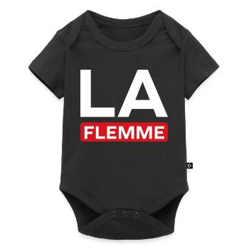 Lazy - Baby Premium short-sleeve bodysuit - black - Front