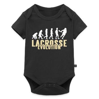 Lacrosse Evolution Drôle Sports Humour Parodie - Body à manches courtes Premium Bébé - noir - Devant
