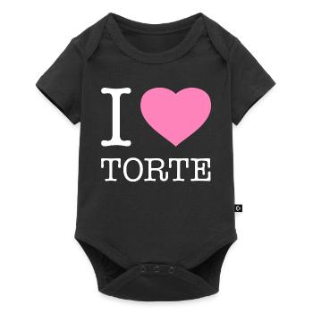 I love cake - Baby Premium short-sleeve bodysuit - black - Front