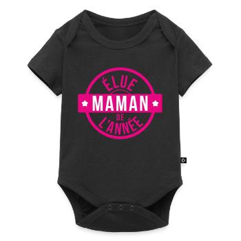 Élue Maman de l'Année - Fête des Mères - Body à manches courtes Premium Bébé - noir - Devant