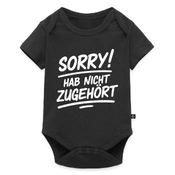 Sorry didn't listen - Baby Premium short-sleeve bodysuit - black - Front