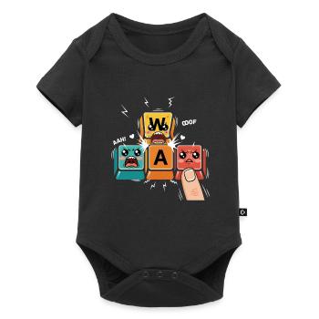WASD Gamer Kawaii - Baby Premium short-sleeve bodysuit - black - Front