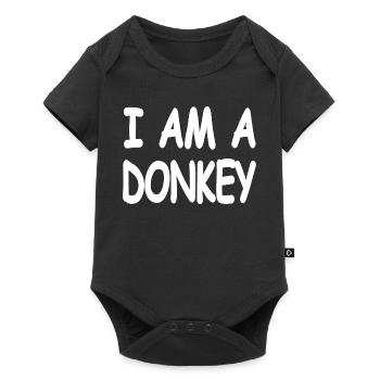 donkey - Baby Premium short-sleeve bodysuit - black - Front