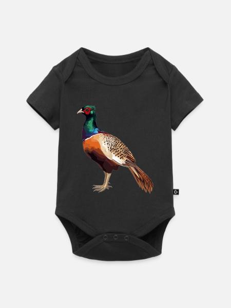 Fasane Fasan - Baby Premium Kurzarmbody - Schwarz