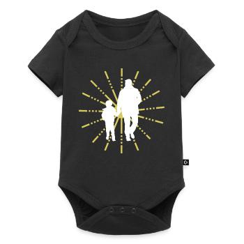 Father and son / family - Baby Premium short-sleeve bodysuit - black - Front