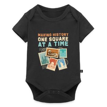 Stamps Philatelist Stamp Collection - Baby Premium short-sleeve bodysuit - black - Front