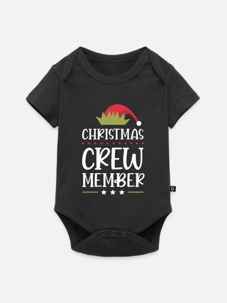 Weihnachten Crew Christmas - Baby Premium Kurzarmbody - Schwarz