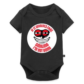 S’il s’agit d’un faux sourire, je ne vais pas le dire - Body à manches courtes Premium Bébé - noir - Devant