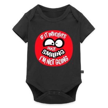 S’il s’agit d’un faux sourire, je ne vais pas le dire - Body à manches courtes Premium Bébé - noir - Devant
