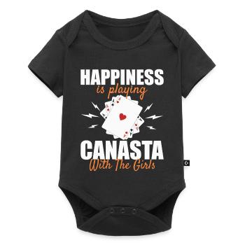 Canasta Luck: Playing cards with the girls - Baby Premium short-sleeve bodysuit - black - Front