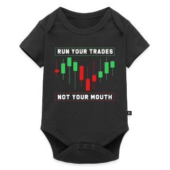 Finance Stocks Money Trading Bitcoin Capital - Baby Premium short-sleeve bodysuit - black - Front