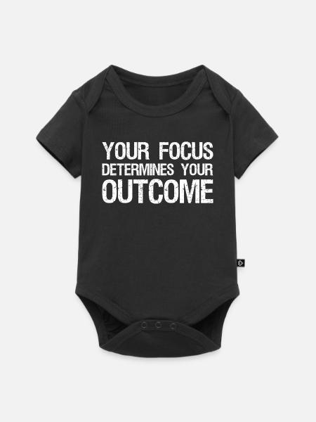your focus determines your outcome - Baby Premium Kurzarmbody - Schwarz