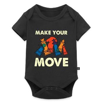 Make your move – colorful chess pieces - Baby Premium short-sleeve bodysuit - black - Front