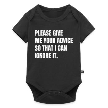 please give me your advice so that I can Ignore - Baby Premium Kurzarmbody - Schwarz - Vorne