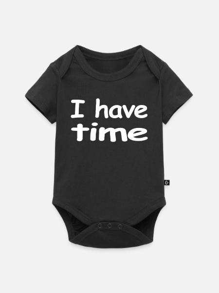 Zeit - Baby Premium Kurzarmbody - Schwarz