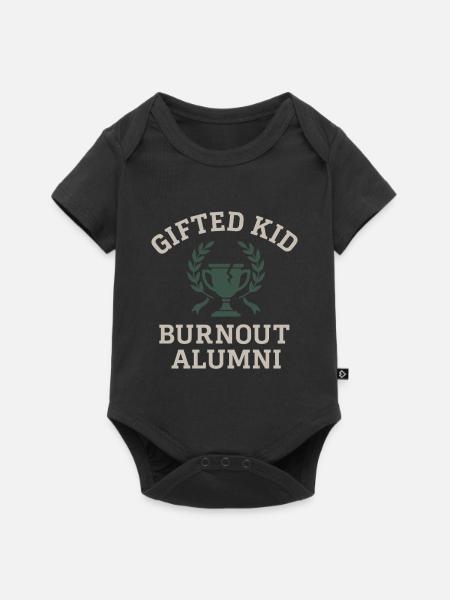 Hochbegabter Burnout-absolvent Mit Akademischem - Baby Premium Kurzarmbody - Schwarz