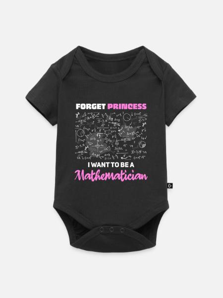 I Want to Be a Mathematician - Baby Premium Kurzarmbody - Schwarz