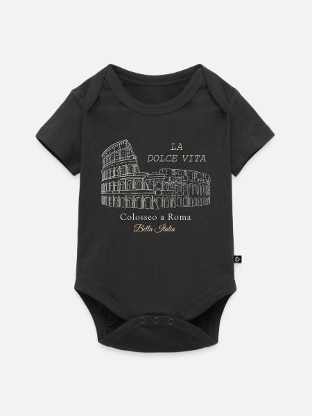 Colosseo Rom La Dolce Vita - Baby Premium Kurzarmbody - Schwarz