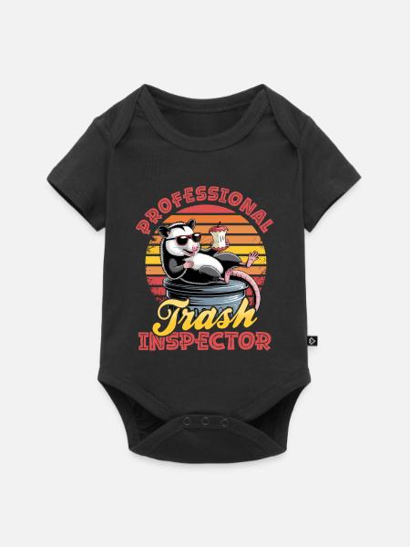 Funny Opossum - Baby Premium Kurzarmbody - Schwarz