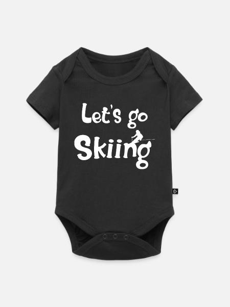 Bold ski lover - Baby Premium short-sleeve bodysuit - black